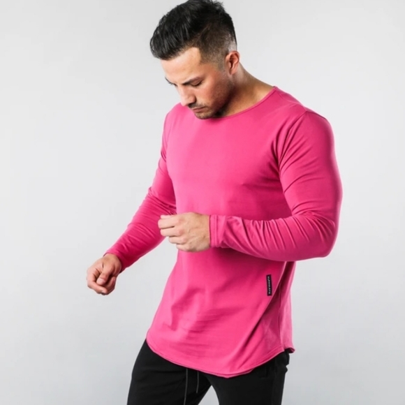 COPY - Alphalete Fuchsia long sleeve scoop neck - Picture 4 of 6